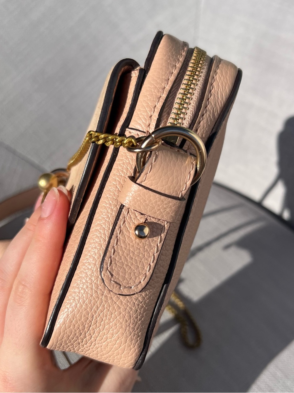 SEE BY CHLOÉ Joan light pink grainy camera bag - Picture 7 of 12